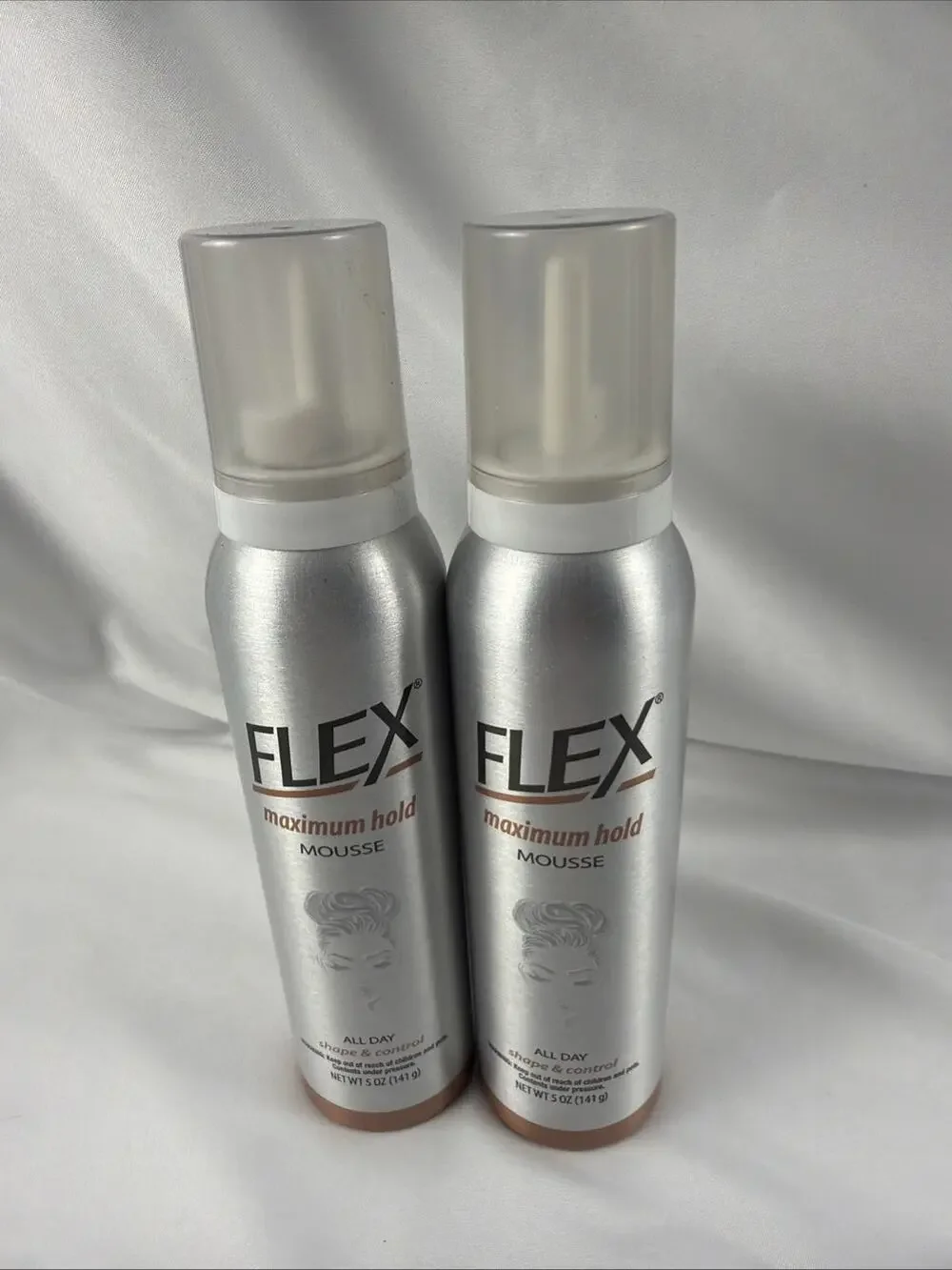 Flex Maximum Hold Mousse All Day Shape and Control 5 oz Lot of 2
